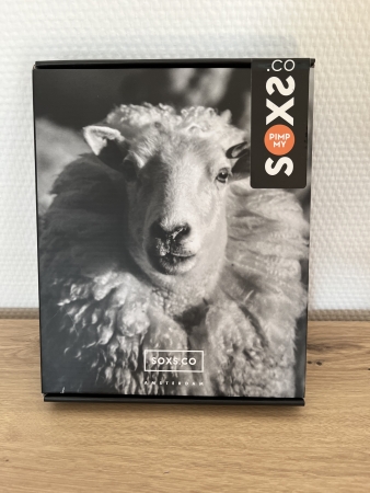 SOXS.CO graue Woll Socken Knielang, Scharzers Pferd Gr.37-41